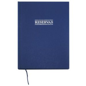 LIBRO RESERVAS A4 FORRADO TELA AZUL MARINO