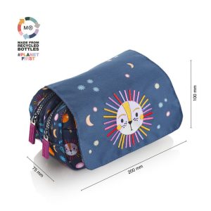 PORTATODO DOBLE C/TAPA RECICLADA KING JUNGLE