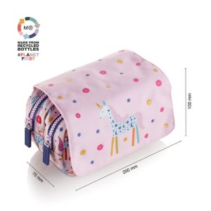 PORTATODO DOBLE C/ TAPA RECICLADO UNICORN