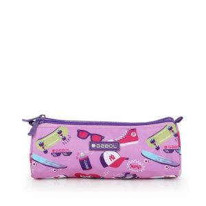 ESTUCHE TRIPLE ROLLER CON ESTAMPADO ROSA