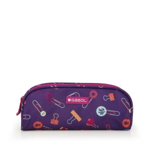 ESTUCHE DOBLE DIARY CON CREMALLERA MORADO