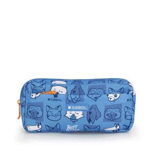 ESTUCHE FRIENDS COLOR AZUL CON CREMALLERA AZUL