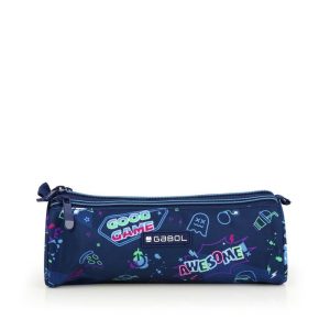 ESTUCHE TRIPLE LOOT CON CREMALLERA AZUL