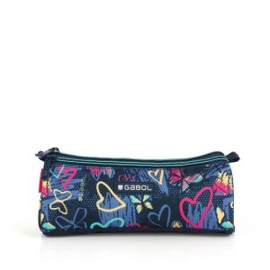 ESTUCHE TRIPLE TIZAS CON CORAZONES WATERPROOF