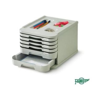 MUEBLE CON 6 CAJONES GRIS