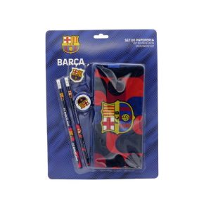 SET DE PAPELERIA PORTATODO TRIPLE FC BARCELONA