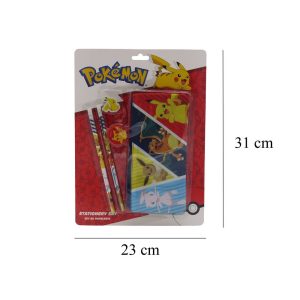 SET DE PAPELERIA PORTATODO TRIPLE POKEMON