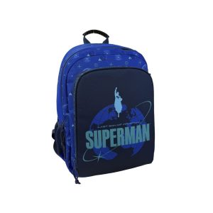 MOCHILA 43CM ADAPTABLE A TROLLEY BLUE SUPERMAN