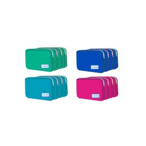 PORTATODO SILICONA 4 CREMALLERAS COLORES SURTIDOS