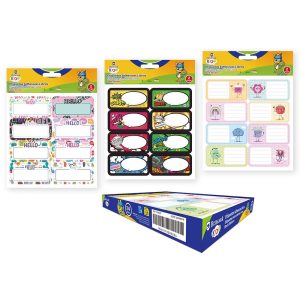 PACK 16 ETIQUETAS ADHESIVAS LIBROS FANTASIA SURTIDAS