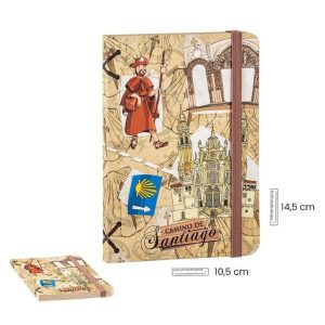 AGENDA BORDE COLOR CAMINO SANTIAGO A6 10,5 X 1 X 15