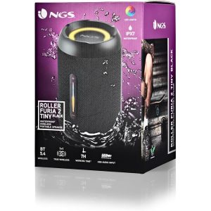 ALTAVOZ PORTATIL BLUETOOTH LUCES RGB IMPERMEABILIDAD NEGRO