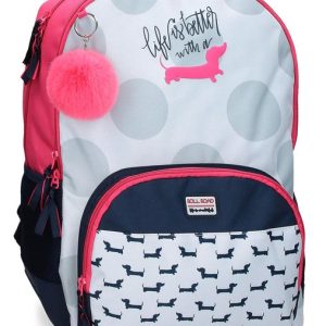 MOCHILA ESCOLAR DOBLE ROLL ROAD TECKEL ADAPTABLE CARRO 44CM