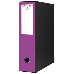ARCHIVADOR A-Z FOLIO COLOR CON CAJA VIOLETA