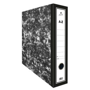 ARCHIVADOR A-Z FOLIO JASPEADO NEGRO