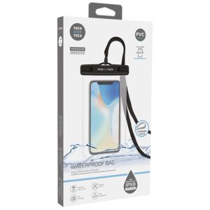 FUNDA IMPERMEABLE COLGANTE DE AGUA PVC IPX8 NEGRA