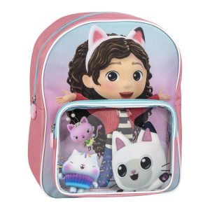 MOCHILA INFANTIL GABBY'S DOLLHOUSE BOLSILLO TRANSPARENTE