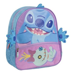 MOCHILA GUARDERIA STITCH CON REJILLA DETALLES 3D
