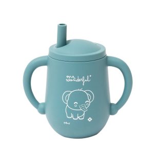 VASO ANTIDERRAME PARA BEBES - ELEFANTE AZUL