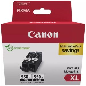PACK CARTUCHO TINTA CANON PGI-550XL NEGRO 2 UDS