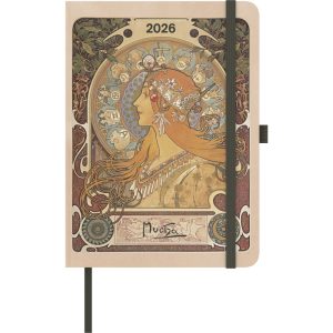 AGENDA ANUAL 2026 ARTDIARY ALFONS MUCHA 16X22 SV