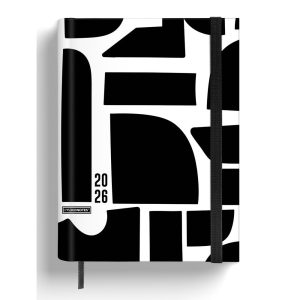 AGENDA SEMANAL A5 ESPIRAL BLANCA OCULTA 12MESES MONOSTROKES