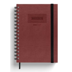 AGENDA SEMANAL A5 ESPIRAL DOBLE NEGRA 12MESES ONECOL BURDEOS