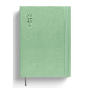AGENDA VISTA DIARIA 2026 A5 COSIDA 12 MESES ONE COLOUR JADE