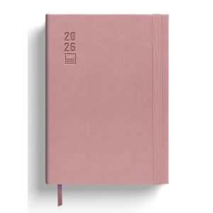 AGENDA VISTA DIARIA 2026 A5 COSIDA 12 MESES ONE COLOUR PINK