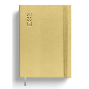 AGENDA VISTA DIARIA A5 COSIDA 12 MESES ONE COLOUR YELLOW
