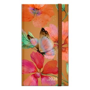 AGENDA ANUAL CHEQUERA A6 S/V BUTTERFLY 2026