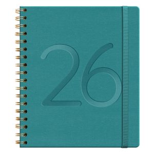 AGENDA ANUAL ESPIRAL A5 D/P TURQUESA 2026