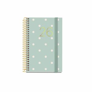 AGENDA ANUAL 2026 ESPIRAL CADDY D/P POLKA DOTS
