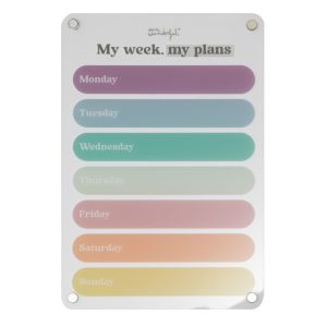 PIZARRA TRANSPARENTE MAGNETICA - MY WEEK, MY PLANS