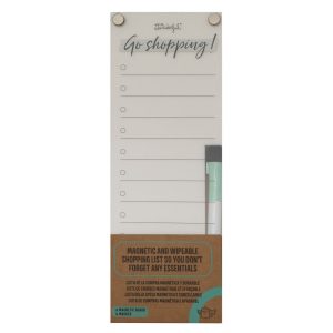 PIZARRA TRANSPARENTE MAGNETICA LISTA COMPRA - GO SHOPPING!