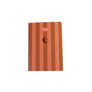 LIBRETA A5 RAYAS ROSAS Y MARRONES