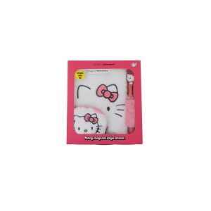 SET DE LIBRETA A5 DE PELUCHE, MONEDERO Y BOLIGRAFO HELLO KIT