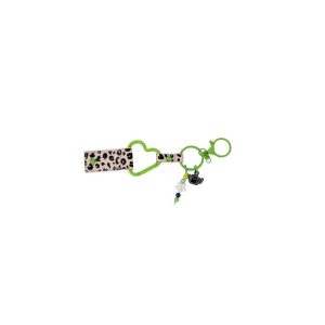 LLAVERO CON CHARMS ANIMAL PRINT TOPOS