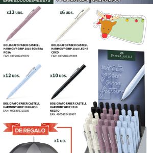 EXPOSITOR 40 BOLIGRAFO FABER CASTELL GRIP 2010 + PARAGUAS