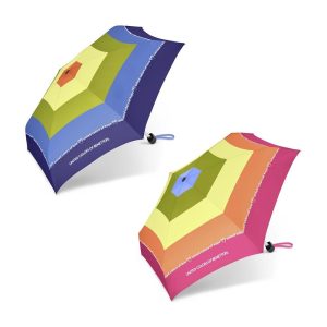 PARAGUAS ULTRA MINI MANUAL RAINBOW TEXT BENETTON 49/6