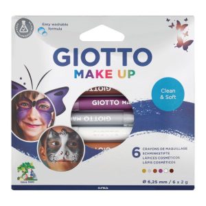 MAQUILLAJE LAPIZ GIOTTO MAKE UP 6 COLORES METALIZADOS