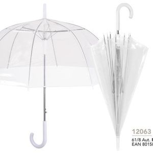 PARAGUAS LARGO MUJER 61/8 AUT TRANSPARENTE POE