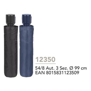 PARAGUAS HOMBRE PLEGABLE 54/8 AUTOMATICO NEGRO/AZUL