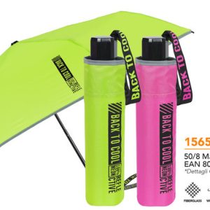 PARAGUAS INFANTIL MINI PLEGABLE 50/8 MAN, FUCSIA/VERDE FLUO