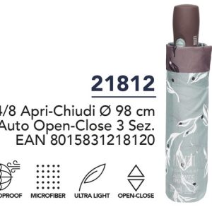 PARAGUAS MUJER PLEGABLE 54/8 ABRE/CIERRA ESTAMPADO FLORES