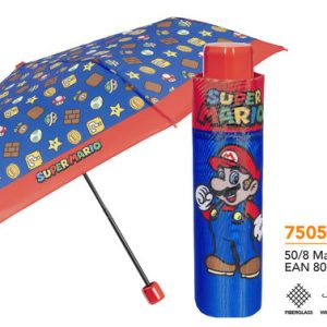 PARAGUAS INFANTIL PLEGABLE 50/8 MANUAL SUPER MARIO