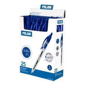 EXPOSITOR 25 UDS BOLIGRAFO P1 CLICK BALLPEN MILAN AZUL