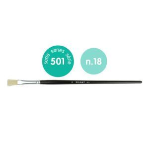 PINCEL PELO CERDA PLANO SERIE 501 N? 18