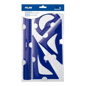 JUEGO REGLAS MILAN 30CM FLEXIBLE AZUL