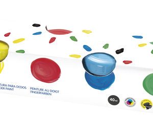 PINTURA PARA DEDOS MILAN 40ML 6 COLORES SURTIDOS